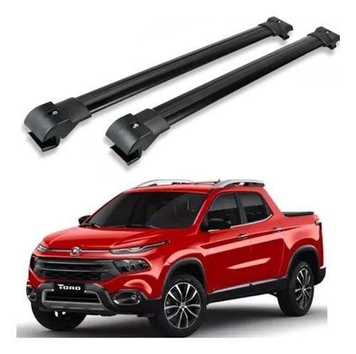 Travessa De Teto Para Fiat Toro 2020 Larga Cor Preta