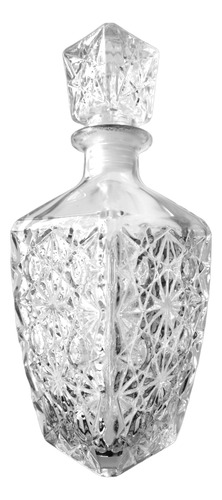 Set 12 Licoreras Botella Diamante Vidrio Cristal 750 Ml Transparente