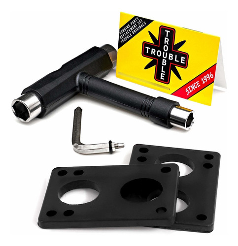 Trouble Skateboards Riser Pads 0.236 In 1 4 + Herramienta