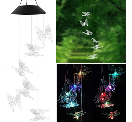 Campanillas De Viento B Night Lights Alimentadas Por Led Par