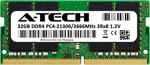 A-tech Ram 32gb Ddr4 2666mhz Sodimm Pc4-21300 (pc4-2666v)...