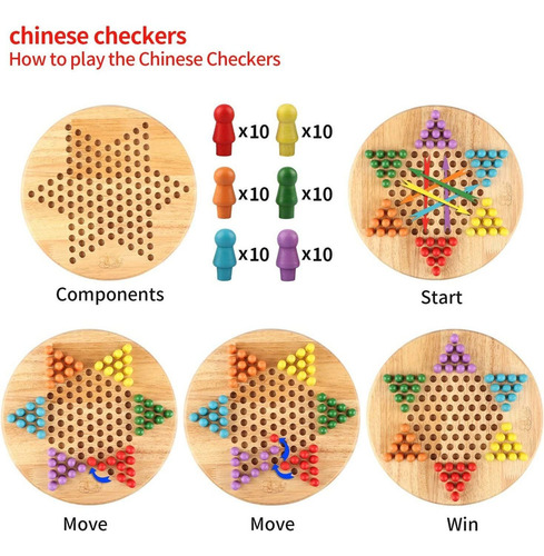 Damas Chinas 2 En 1 Juego De Mesa Gobang (cinco En Raya)
