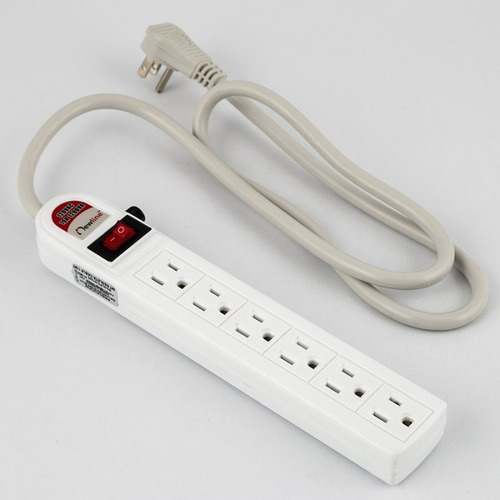 Imagen 3 de 3 de Multitoma Newline Rs6 Supresor De Picos Cable 100 Cms 6