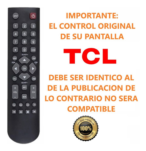 Control Para Tcl Pantalla Led, Lcd, Plasma