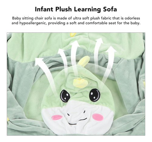 Sofá De Aprendizagem De Pelúcia Infantil Cadeira De Bebê Em