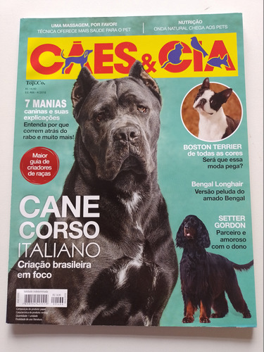 Revista Cães & Cia Cane Corso Italiano Boston Terrier  Z907