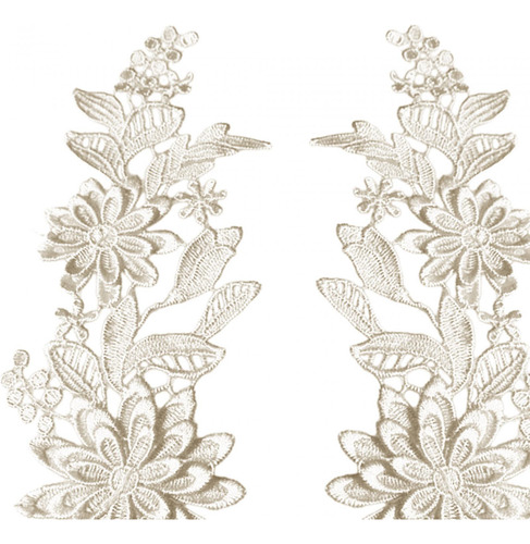 Apliques De Encaje De 2 Piezas, Apliques De Boda, Apliques