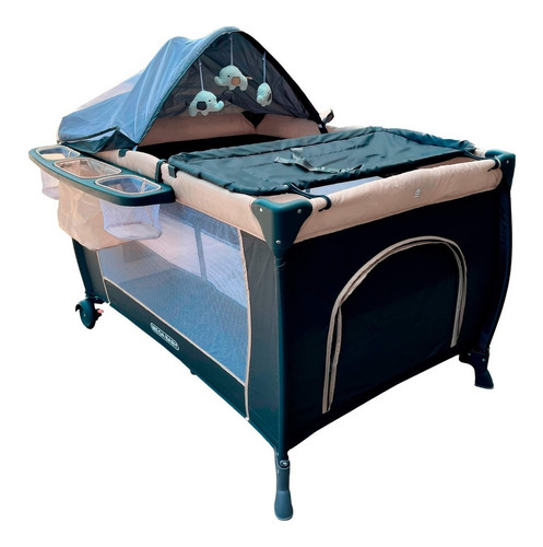 Imagen 2 de 6 de Practicuna Megababy Premium Mosquitero+luz+musica+bolso Color Beige