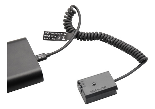 Acoplador De Batería Ficticia Np-fw50 Pd Tipo C Para Zv-e10