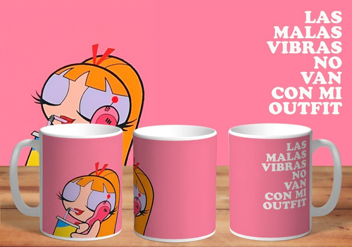 Taza De Plastico - Super Poderosa Bombon - Buenas Vibras #k