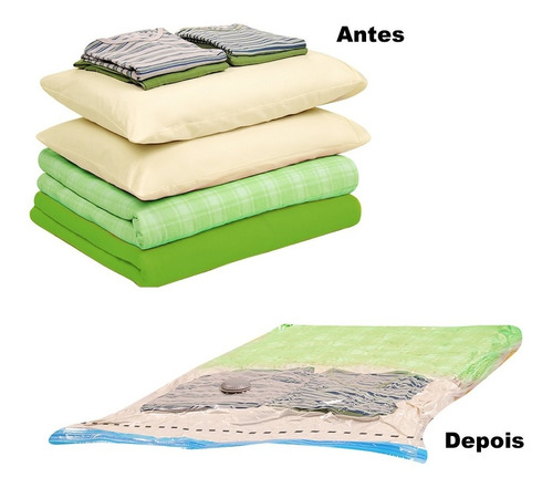 Imagem 3 de 7 de Kit 10 Saco Vácuo Vac Bag Ordene Extra Grande 80x100 Edredom