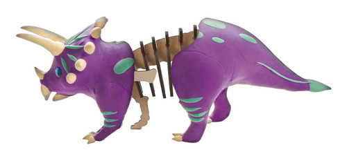 Dinosaurio Triceratops Para Armar Y Decorar Con Plastilina