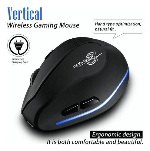 A Mouse Vertical Ergonômico Recarregável F-35 Sem Fio