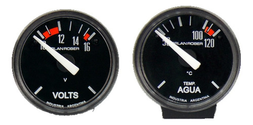 2 Relojes Orlan Rober 40mm Temperatura Agua Voltimetro Electricos