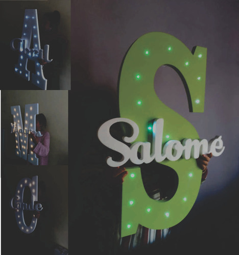 Nombre Gigante Luminoso En Polyfan Con Leds