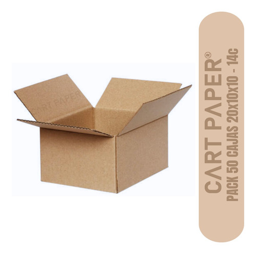 Cajas De Cartón 20x10x10 / Pack 50 Cajas / Cart Paper
