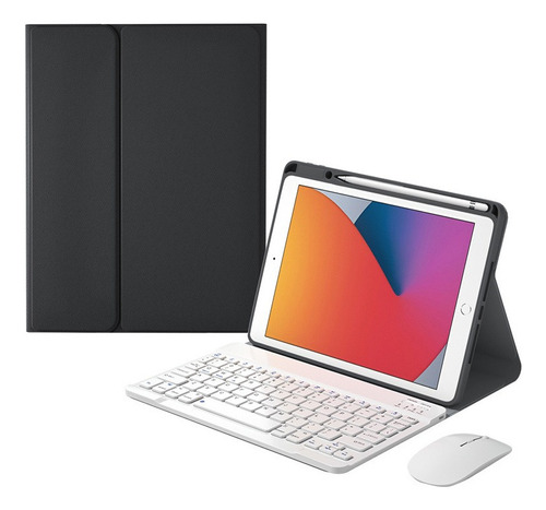 Funda Lienzo Con Teclado Y Mouse Para iPad 10.2 9º 8º 7º