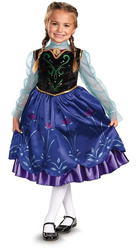 Disfraz De Disney Anna Frozen Anna Para Nias, Un Color,...