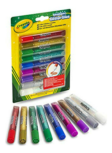 Bolígrafos De Pegamento Con Purpurina Lavables Crayola, 9 Un