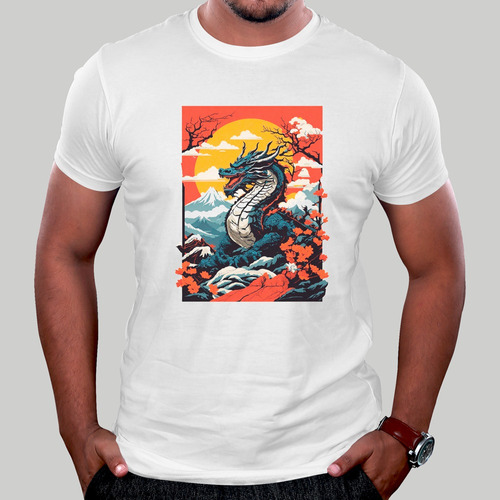 Camiseta Estampada Dragón Chino Exclusiva