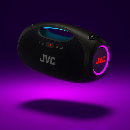 Bocina Portátil Bluetooth JVC Con Luces Led Resistente Al Agua Con Tecnología IPX 6 (Negro)
