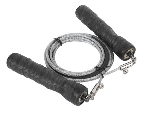 Cuerda Ajustable De Alambre De Acero Para Saltar, Negra, Par