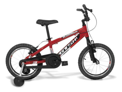 Bicicleta  De Passeio/urbana Infantil Gtsm1 Aro 16 Tamanhounico Freio V-brakes Cor Vermelho Com Rodas De Treinamento