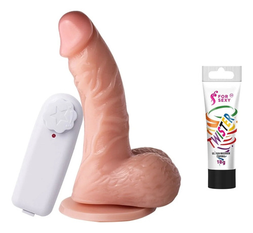 Pênis Realístico Vibrador Masturbador  Gel Esquenta  