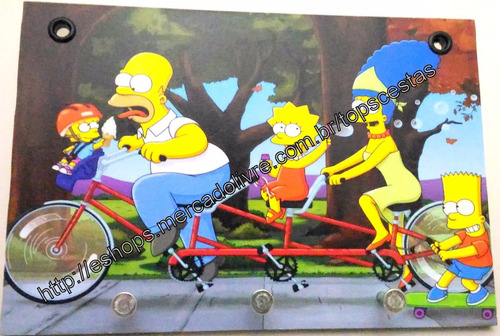 Porta Chaves Mdf Homer Marge Bart Lisa Simpsons Familia