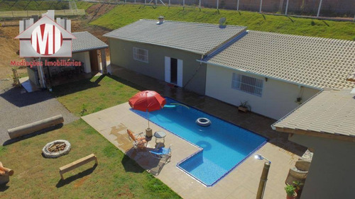 Imagem 2 de 23 de Linda Chácara Com Escritura, 03 Dormitórios, Piscina, Campo De Futebol, Pomar, À Venda, 1000 M² Por R$ 465.000 - Zona Rural - Pinhalzinho/sp - Ch0725