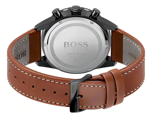 Relógio masculino de couro Hugo Boss 1513851 Pilot Edit Chrono