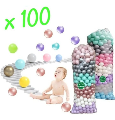 Pelotas De Colores X 100, Para Piscinas Y Parques