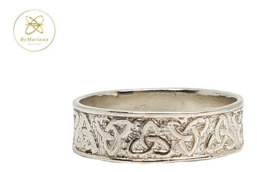 Imagen 2 de 6 de Anillo Plata Simbolo De La Trinidad