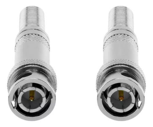 Conector Bnc Macho Com Mola P/cabo 4mm Cftv, Aço Inox S30pb