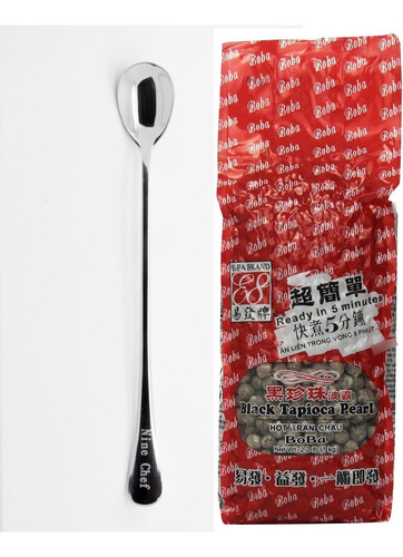 Té De Burbujas Negro Boba Tapioca 1 Kg Con Cuchara Ninechef