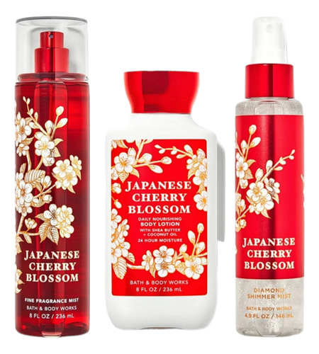 Body Mist Lotion Shimmer Japanese Cherry Blossom Bath & Body