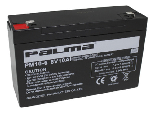 Bateria Recargable 6v/10ah Palma Term. F1 Pm 10-6