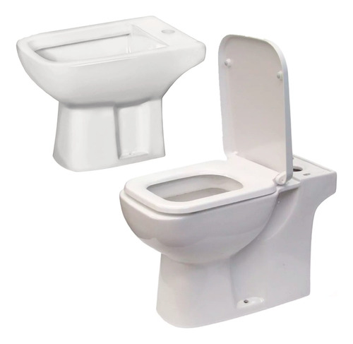 Combo Sanitarios Inodoro Piazza Amalfi + Bidet 1 Agujero