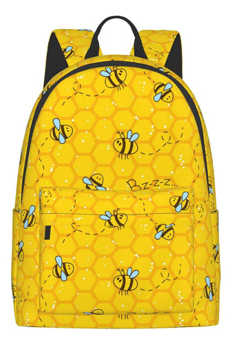 Fehuew Mochila De 16 Pulgadas Con Diseno De Abeja De Dibujos