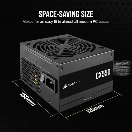 Corsair Cx550 80 Plus Bronze 550w Fuente Poder Alimentacion