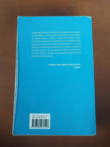 Novela Los Pilares De La Tierra. Ken Follett (Usado)