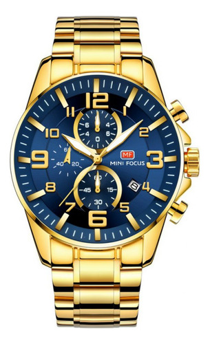 Reloj Para Hombre Mini Focus Mf0278g Mfa1303 Dorado