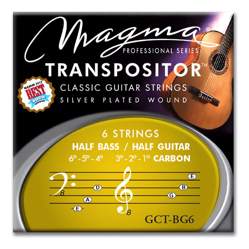 Encordado Clasica Transpositor Half Bass/guitar Magma Gctbg6