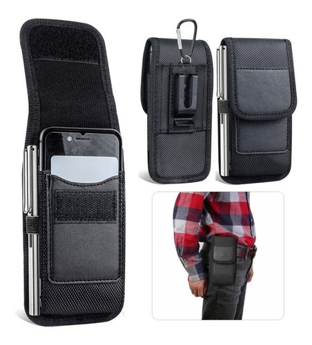 Funda Para Celular Ideal Trabajo Reforzada Cinturon Clip