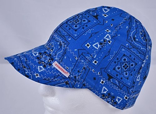 Gorra De Soldadura Reversible Comeaux Caps Bandana Azul Tall