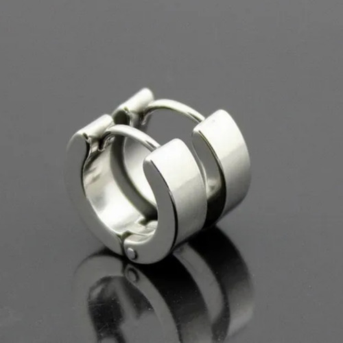 Imagem 6 de 10 de Brinco Argola Masculino Aço Inox Qualidade E Excelente Preço