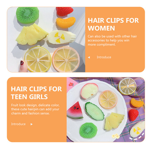 Decoraciones De Pelo Para Mujer, Color Fresa, 10 Unidades