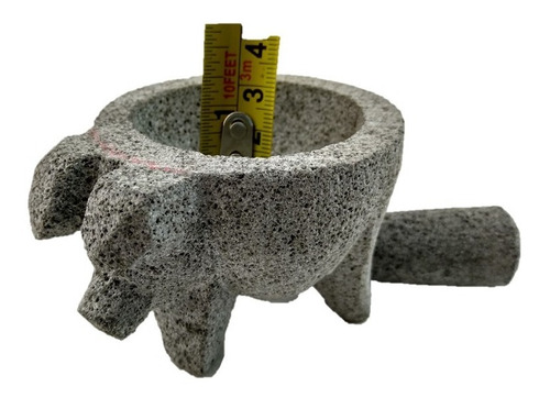 Molcajetito En Piedra Calisa Con Forma De Puerco.