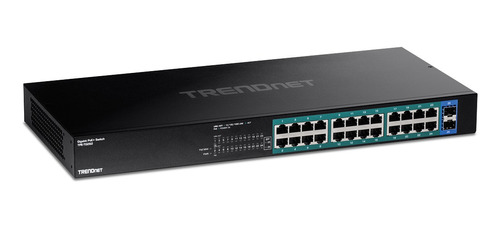 Trendnet Tpe-tg262, Switch Poe 24 Puertos Gigabit 2sfp, 370w