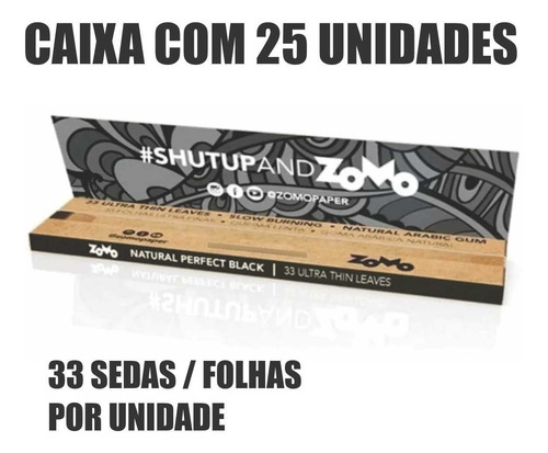 Imagem 3 de 5 de 10 Caixas Seda Zomo Brown Revenda Tabacaria Smonking Atacado